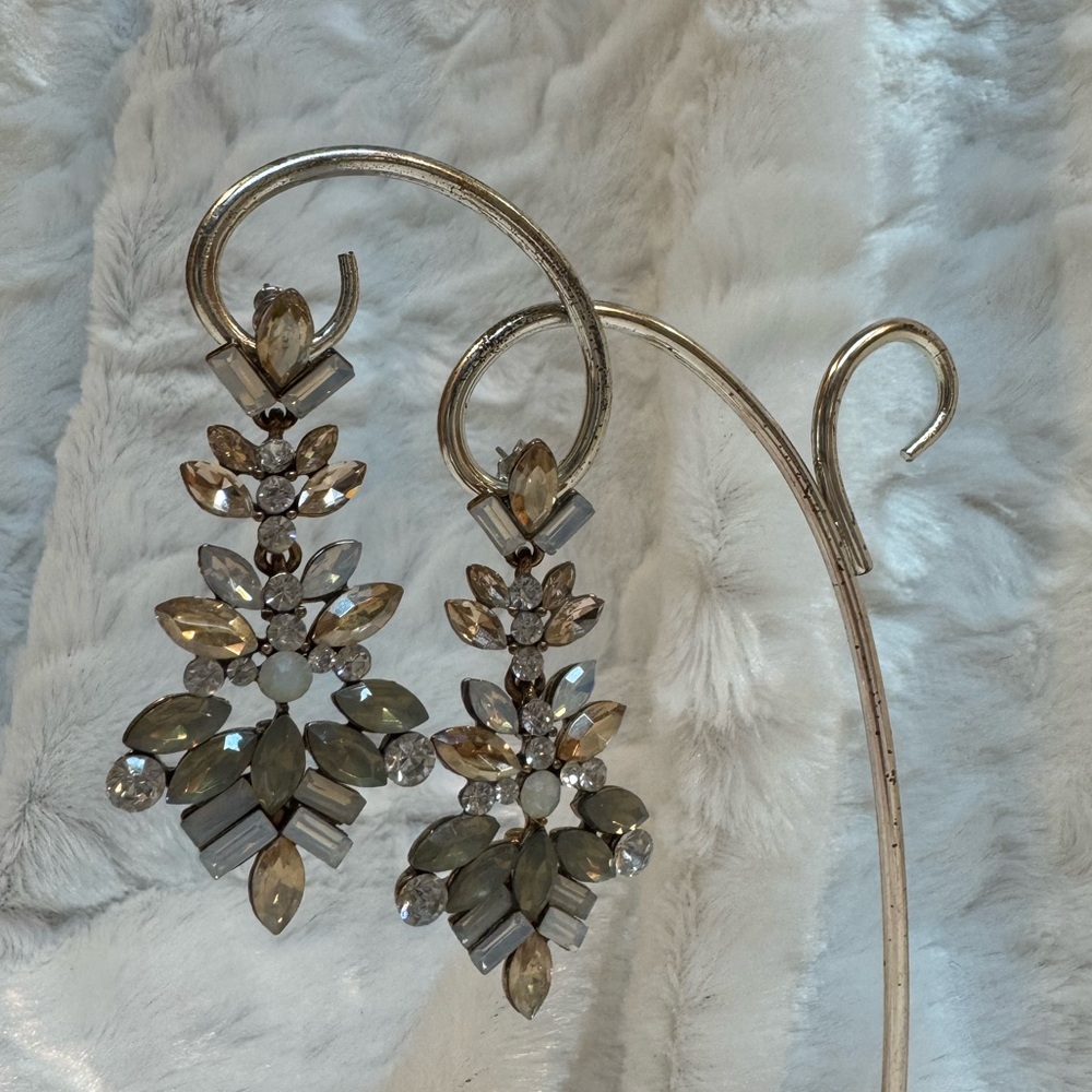 Elegant Silver and Gold Leaf Drop Earrings